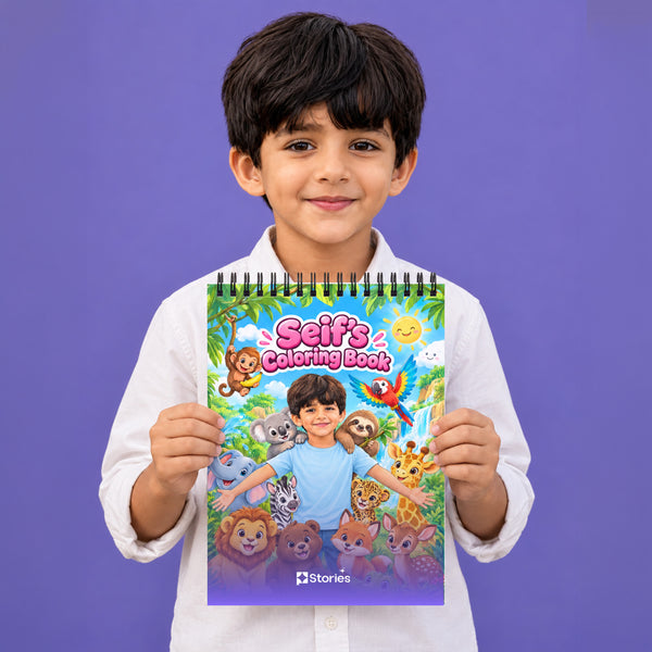 Animal Adventure Coloring Book | Boy