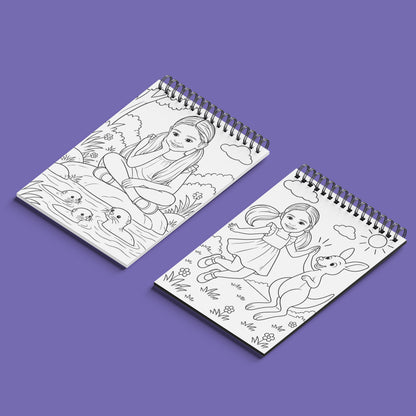 Animal Adventure Coloring Book | Girl
