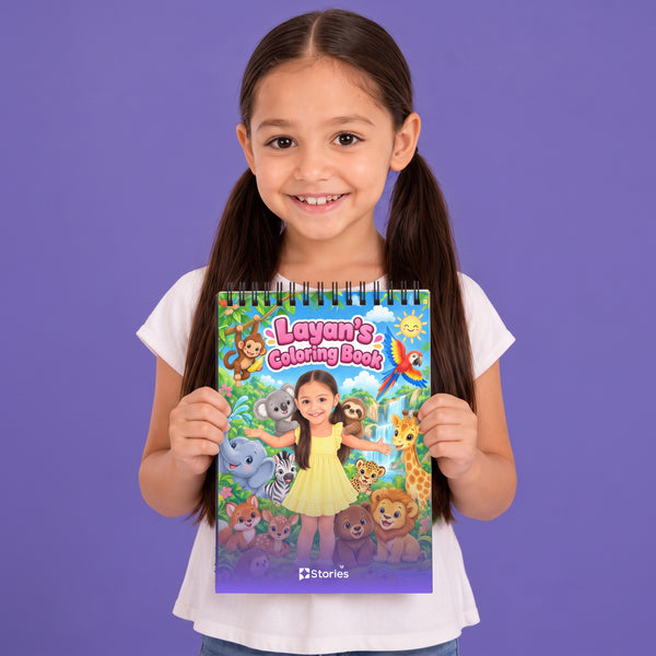 Animal Adventure Coloring Book | Girl